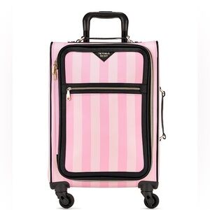Victoria’s Secret Iconic Pink Stripe Carry-On Wheelie Suitcase Luggage